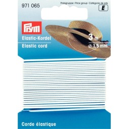 971 065 rund elastik 1,5mm hvid - prym