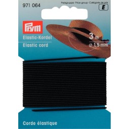 971 064 rund elastik 1,5mm sort - prym
