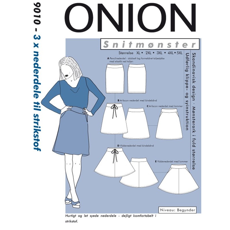 Onion symønstre voksen store størrelser