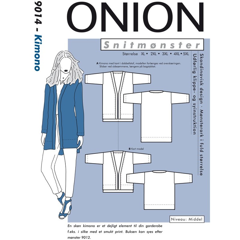Onion symønstre voksen store størrelser