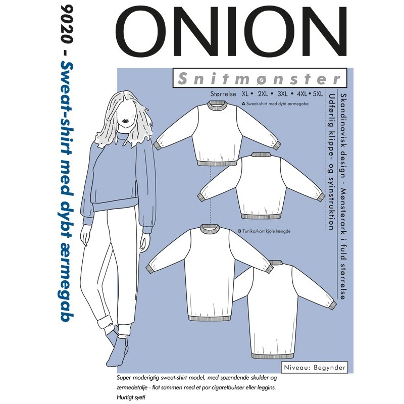 Onion symønstre voksen store størrelser