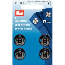 341 254 prym tryklåse - 17 mm sort