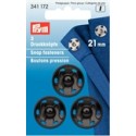 341 172 prym tryklåse - 21 mm sort