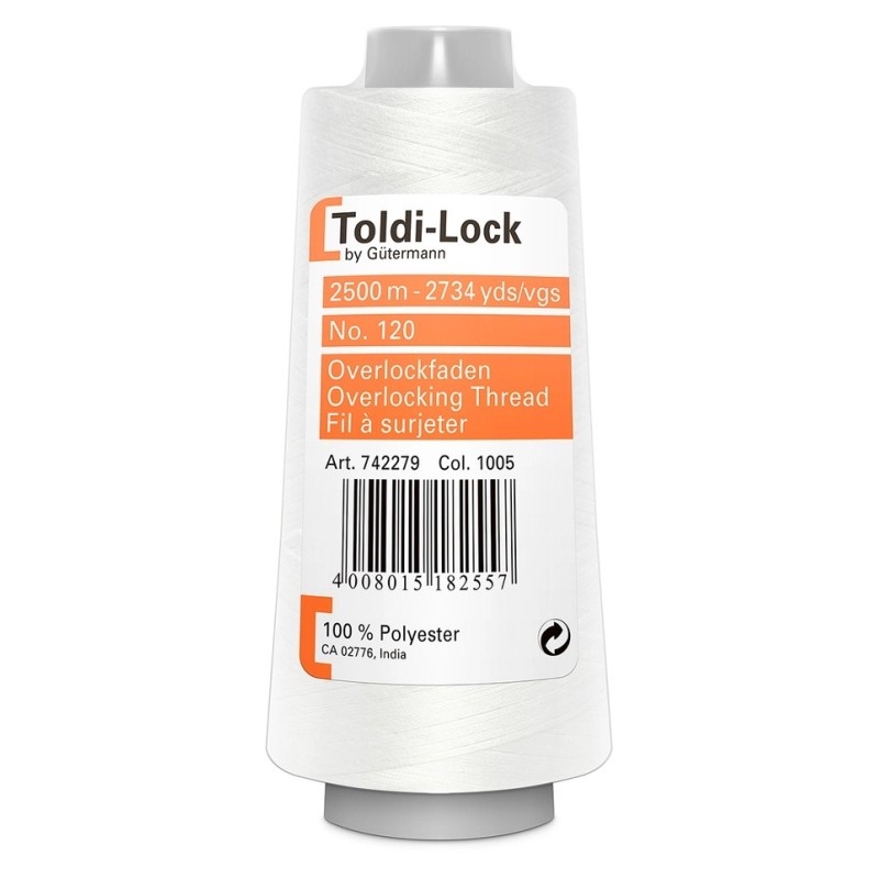 Toldi lock overlocktråd - gütermann