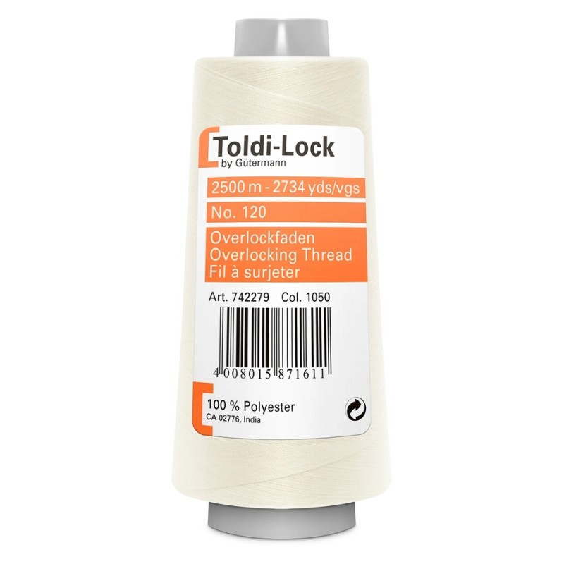 Toldi lock overlocktråd - gütermann