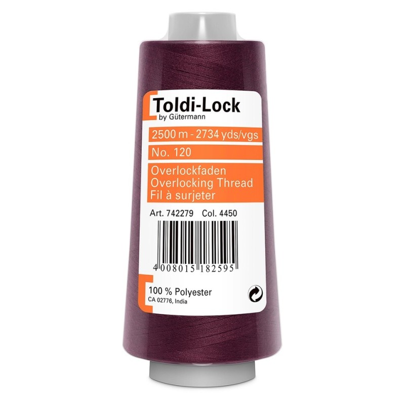 Toldi lock overlocktråd - gütermann