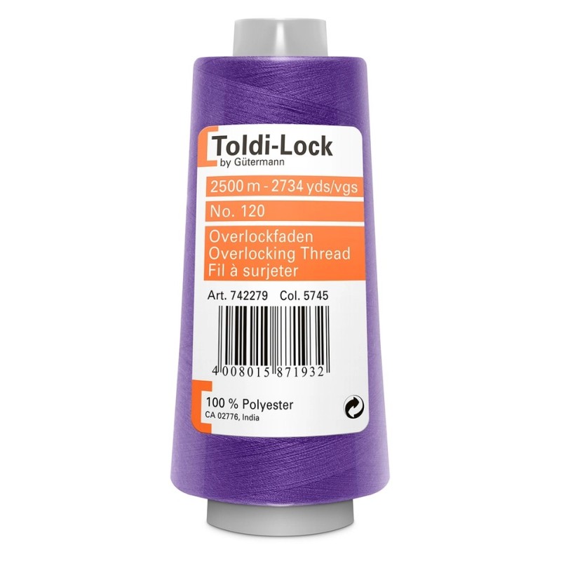 Toldi lock overlocktråd - gütermann