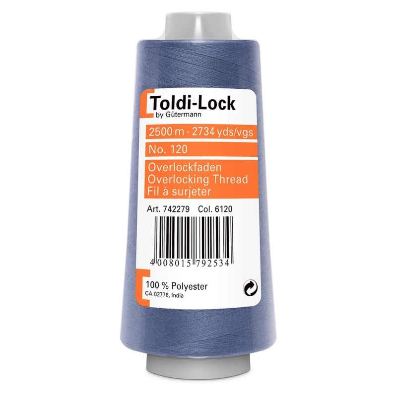 Toldi lock overlocktråd - gütermann