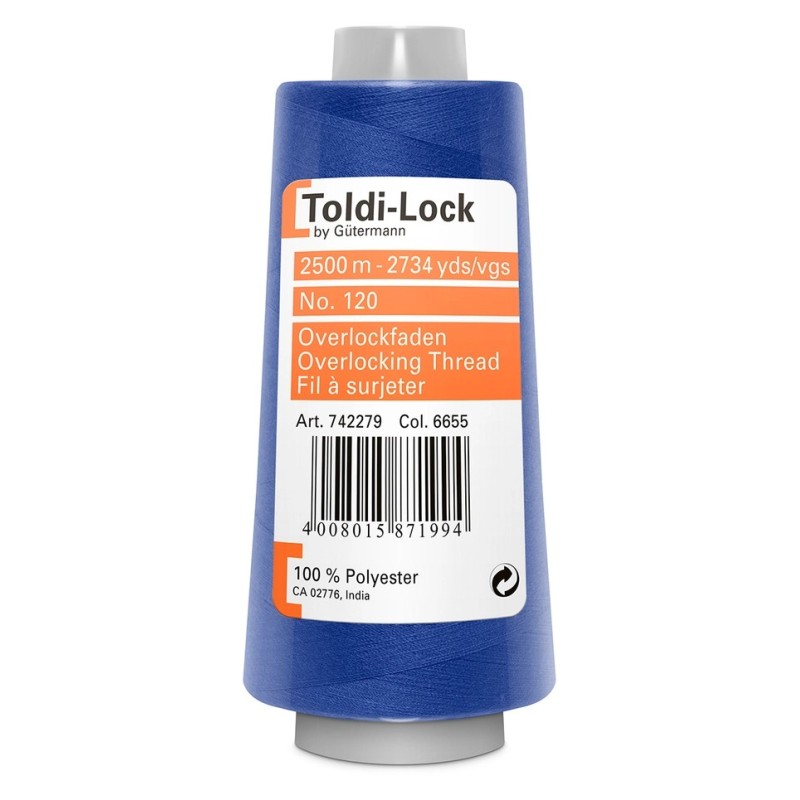 Toldi lock overlocktråd - gütermann