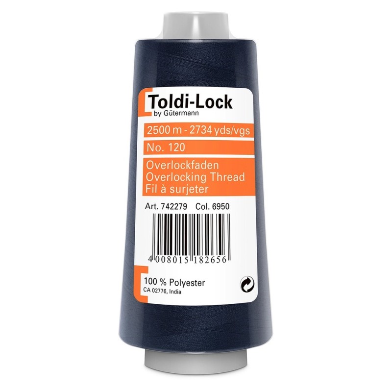 Toldi lock overlocktråd - gütermann