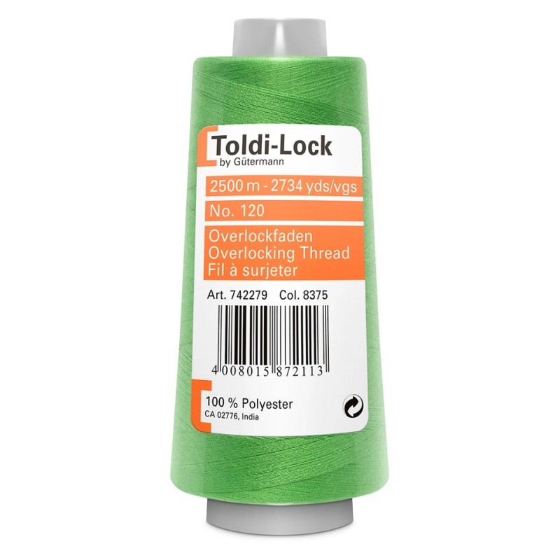Toldi lock overlocktråd - gütermann