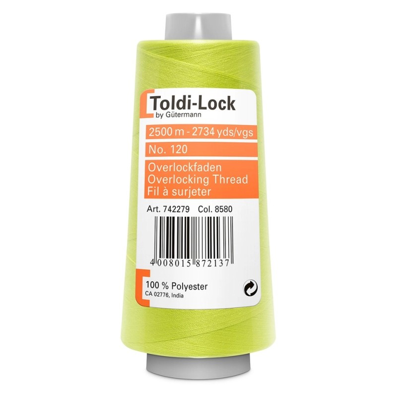 Toldi lock overlocktråd - gütermann