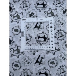 patchworkstof - hvid bund
