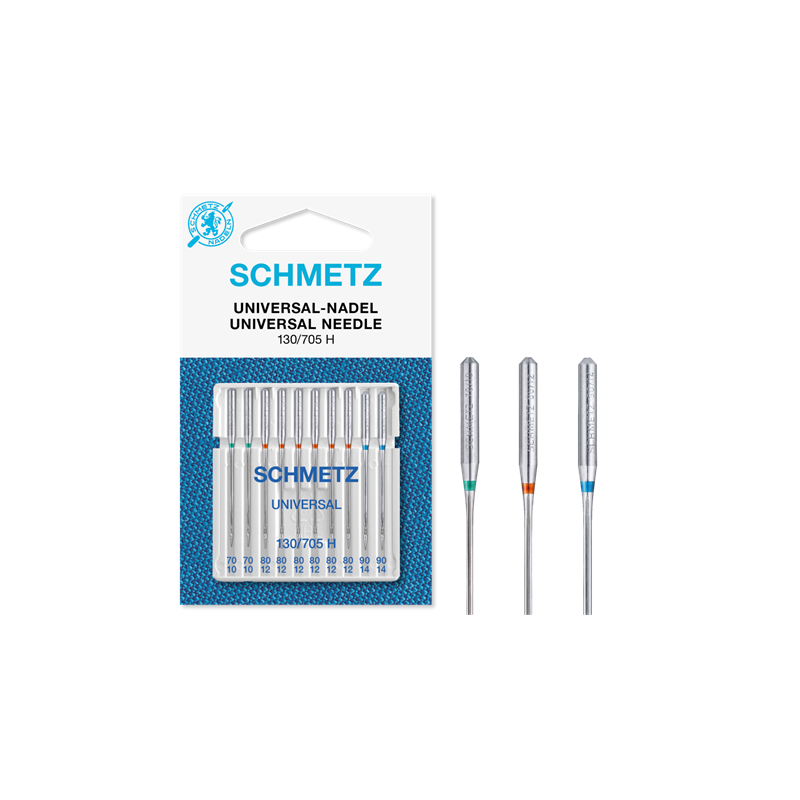 schmetz - symaskinenåle - 10 stk universal mix 70-90