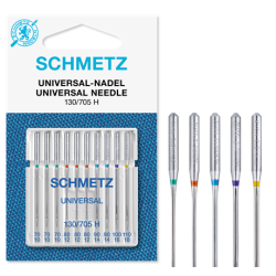 schmetz - symaskinenåle - 10 stk universal mix 70-110